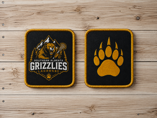 Southern Alberta Grizzlies Lacrosse Custom Patch Design