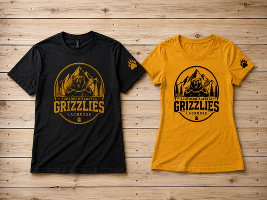 Southern Alberta Grizzlies Lacrosse Tees (Mens and Ladies)