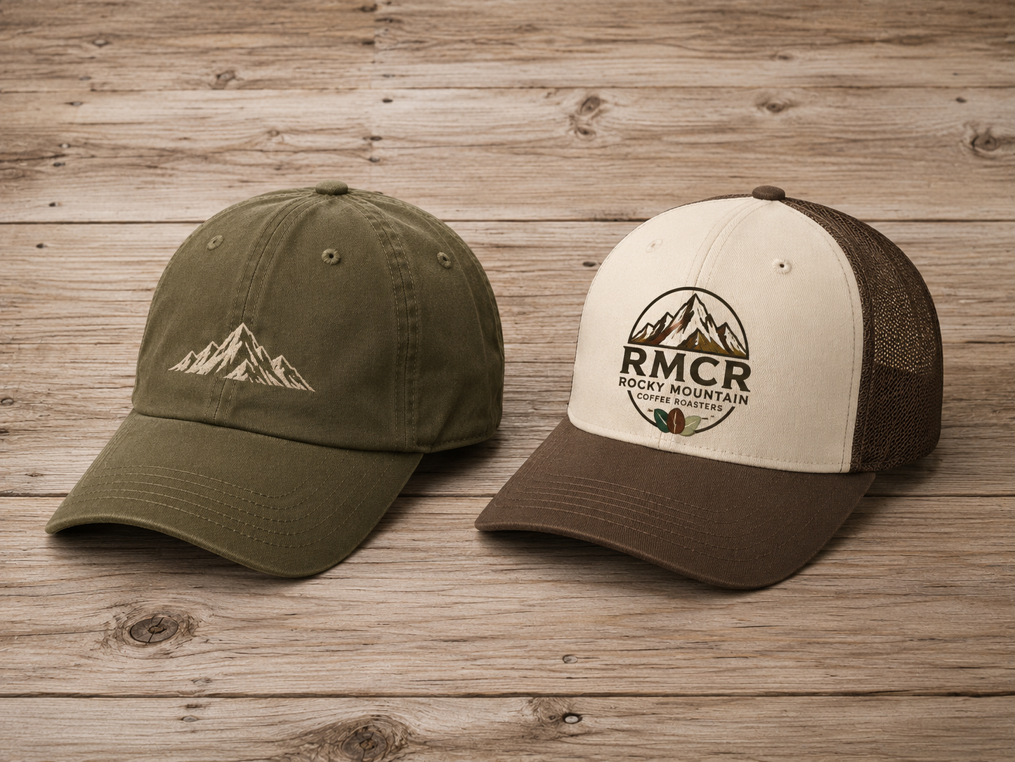 Rocky Mountain Coffee Roasters (RMCR) Ball and Trucker Cap